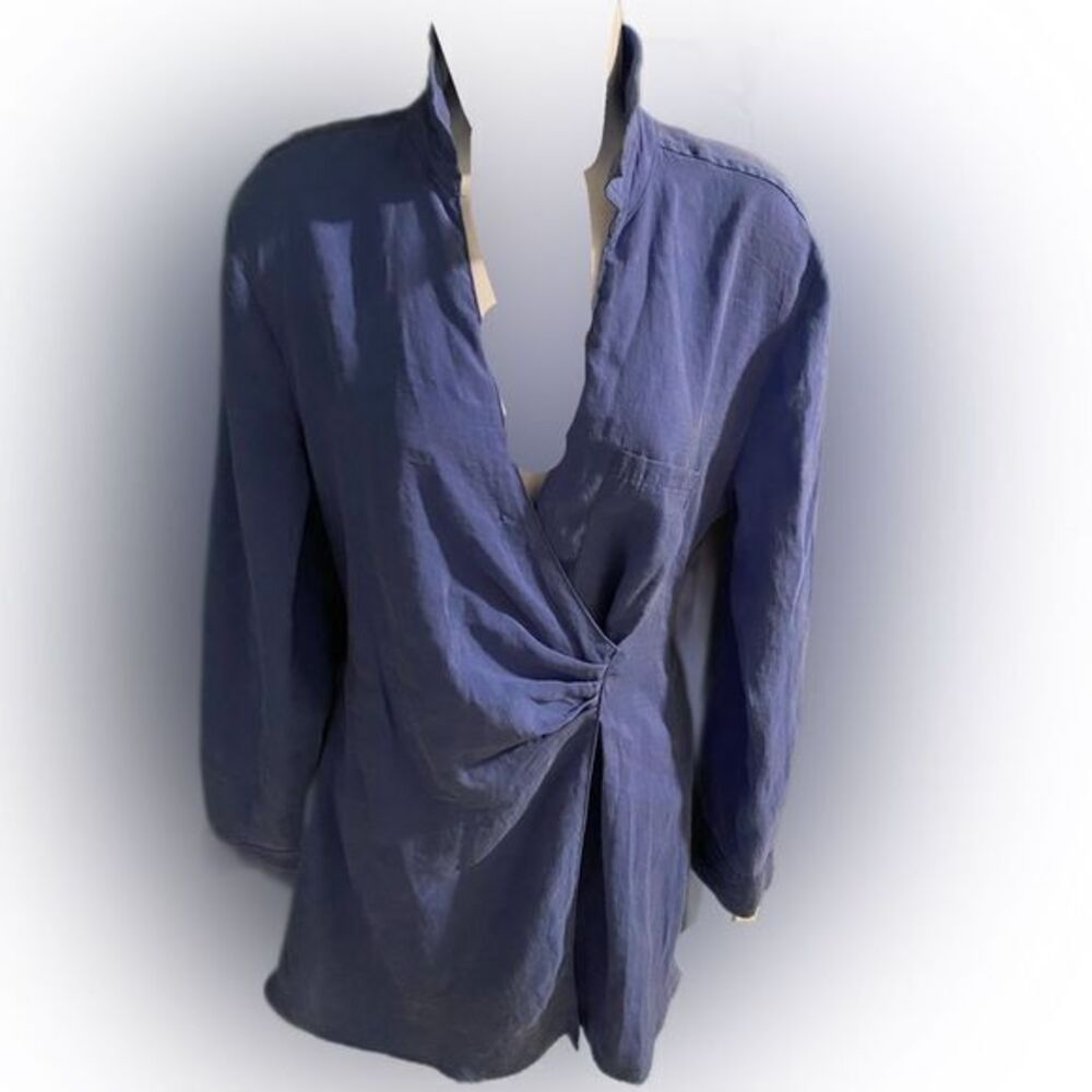 Zara Wrap Dress - S  blue cotton ,